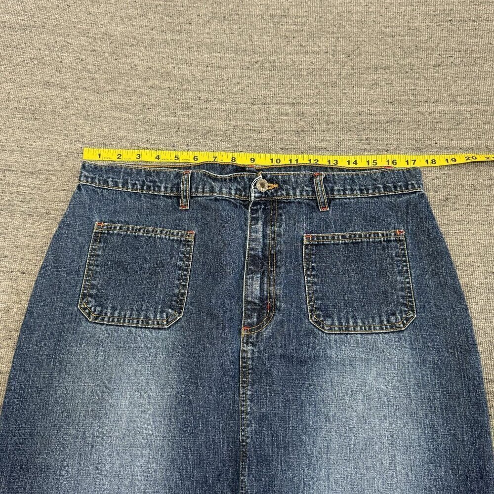 Baileys Point omen's Jeans Blues Denim Maxi Skirt Vintage Style Size 14 Waist 36 - Picture 4 of 16